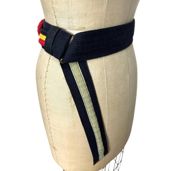 1980s braided knot cinch belt adjustable size S - L - Picture 6 of 6